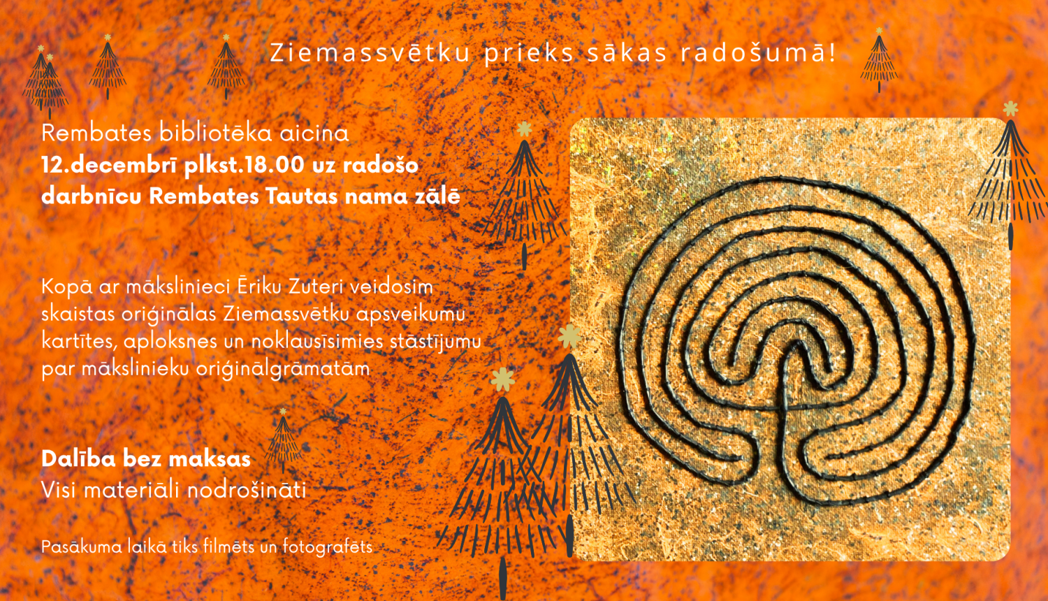 Rembates bibliotēka aicina uz radošo darbnīcu 12. decembrī