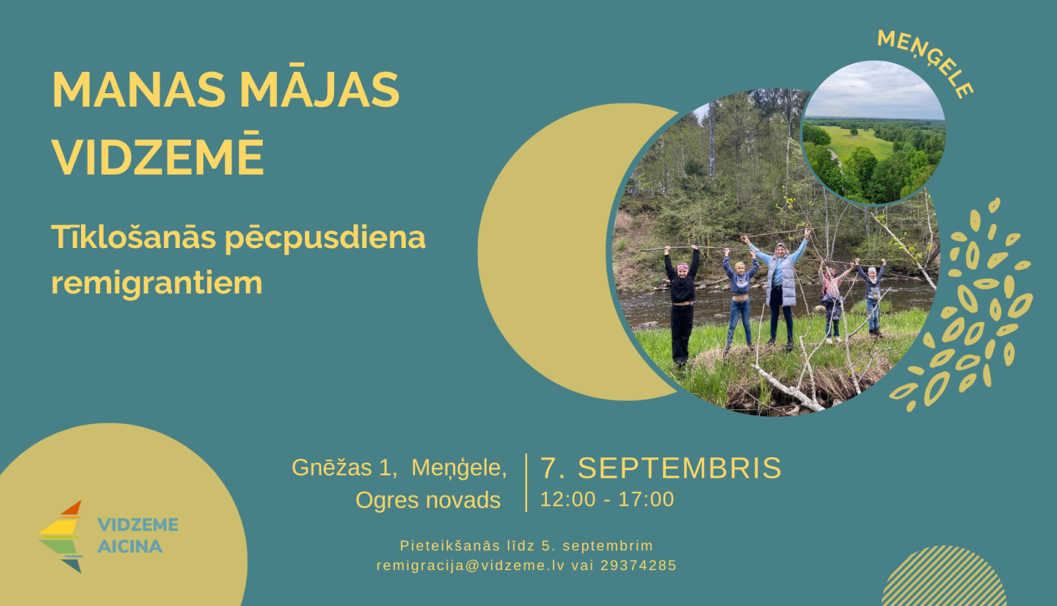 Manas mājas Vidzemē: Tīklošanās pēcpusdiena Meņģelē norisināsies 7. septembrī no plkst. 12.00 līdz 17.00 mājās Gnēžas 1