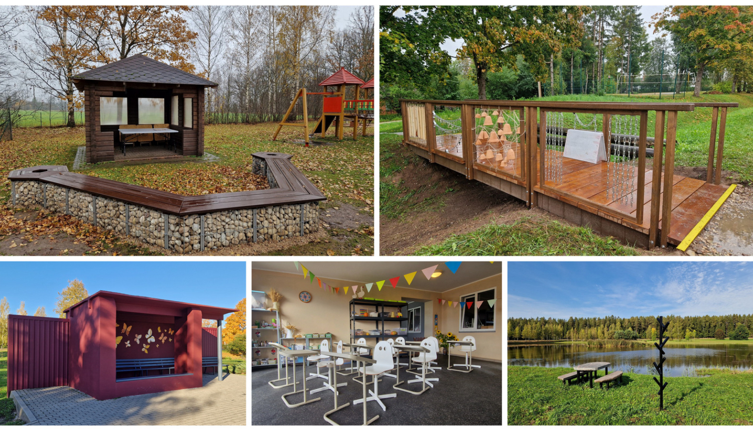 Kolāža no iedzīvotāju īstenotajiem projektiem pašvaldības projektu konkursu ietvaros