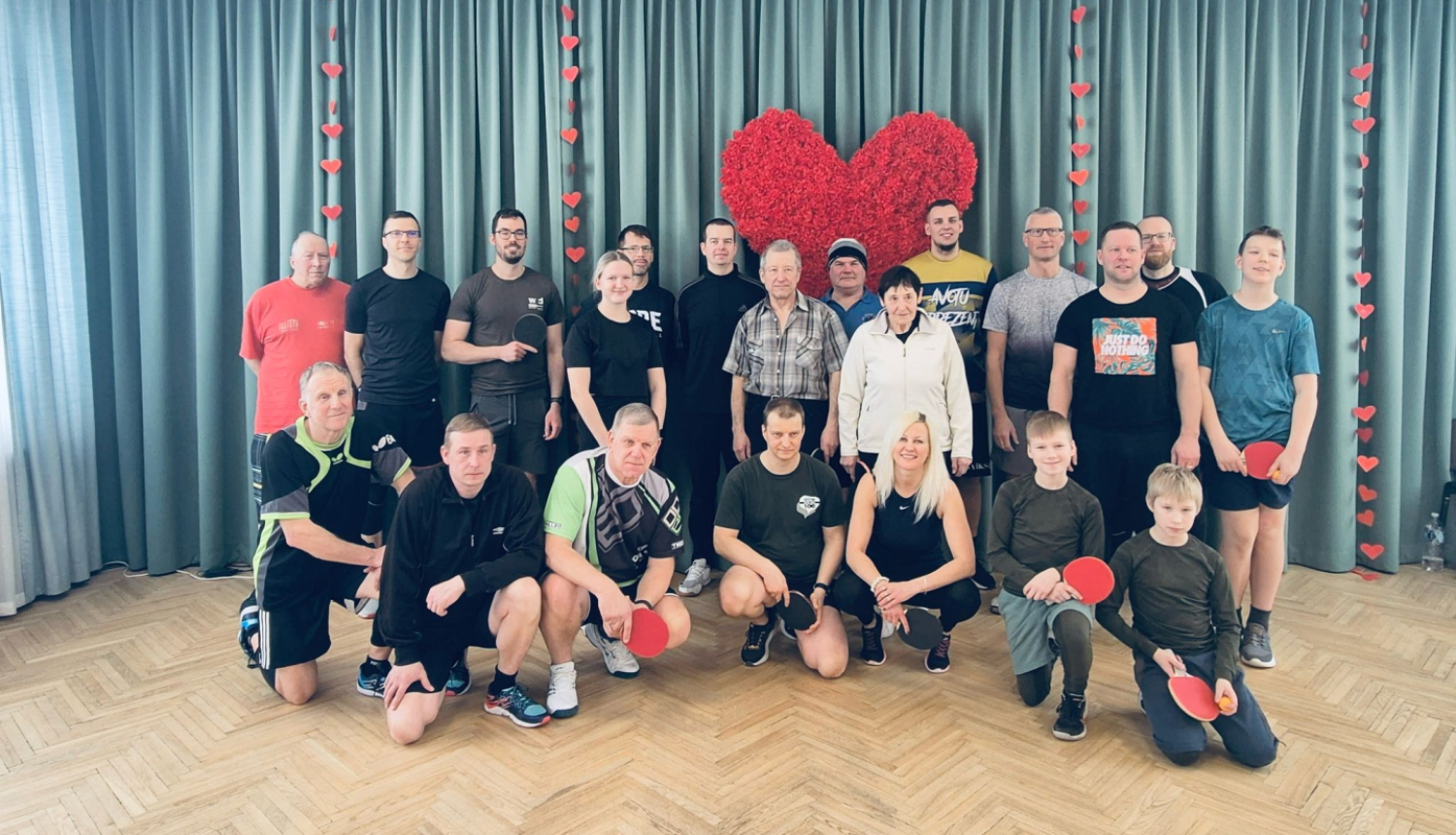 Valentīndienas turnīrs galda tenisā Rembatē 2025. gada 15. februārī