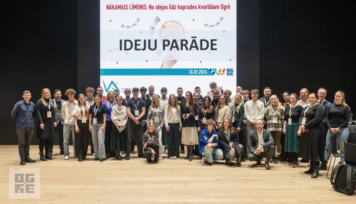 Vidzemes inovāciju nedēļas ietvaros notikušās koprades darbnīcas „Nākamais līmenis: No idejas līdz koprades kvartālam Ogrē” dalībnieku kopbilde