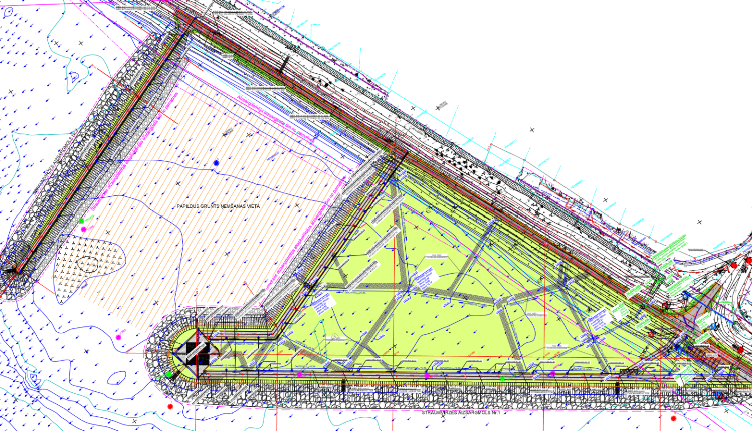 Uzsākti aizsargmola (straumvirzes) būvniecības darbi