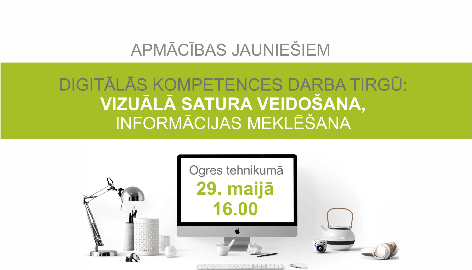 Jaunieši 29. maijā aicināti apgūt vizuālā satura veidošanu