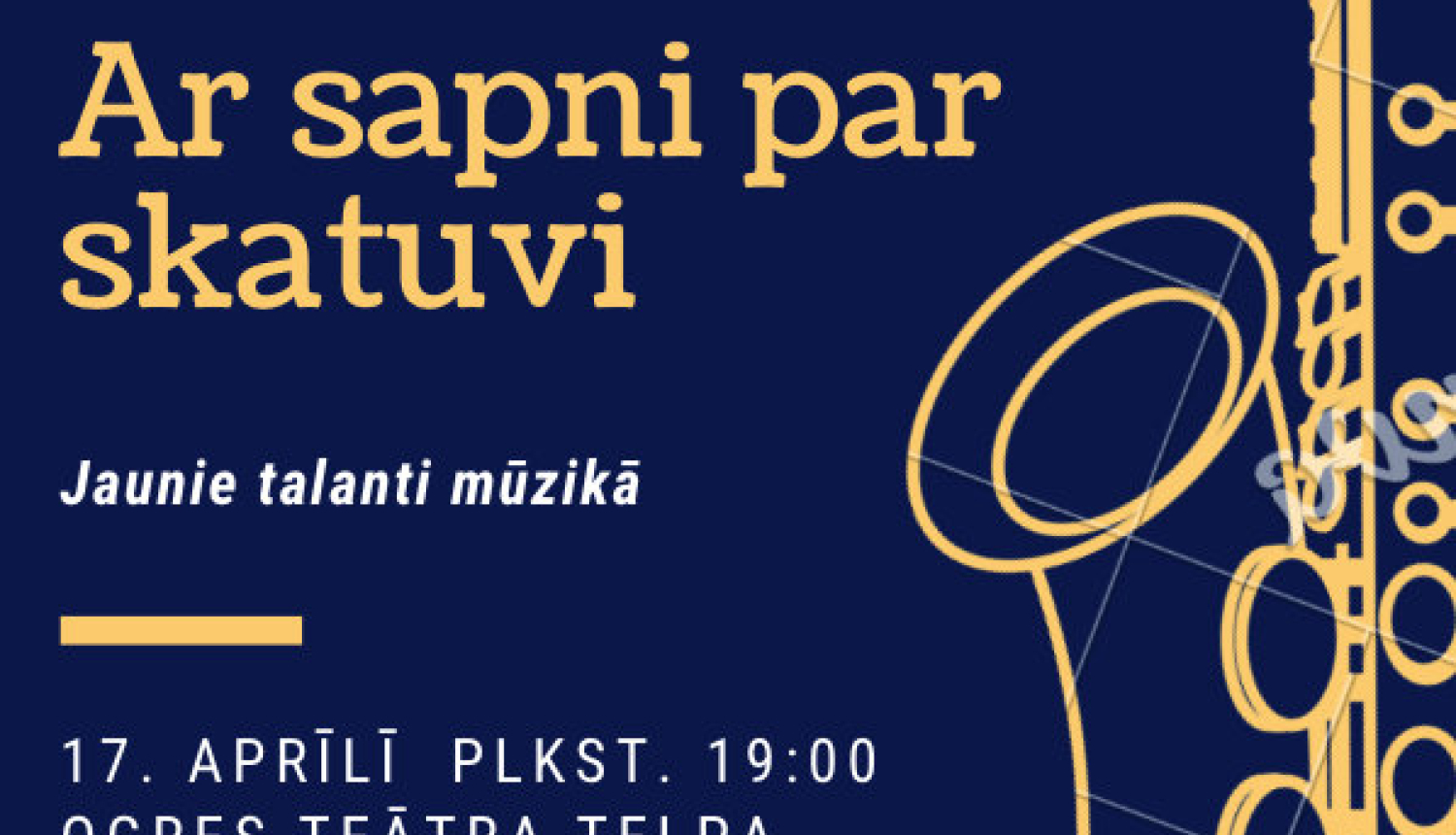 Džeza koncerts “Ar sapni par skatuvi” pārcelts uz 17.aprīli