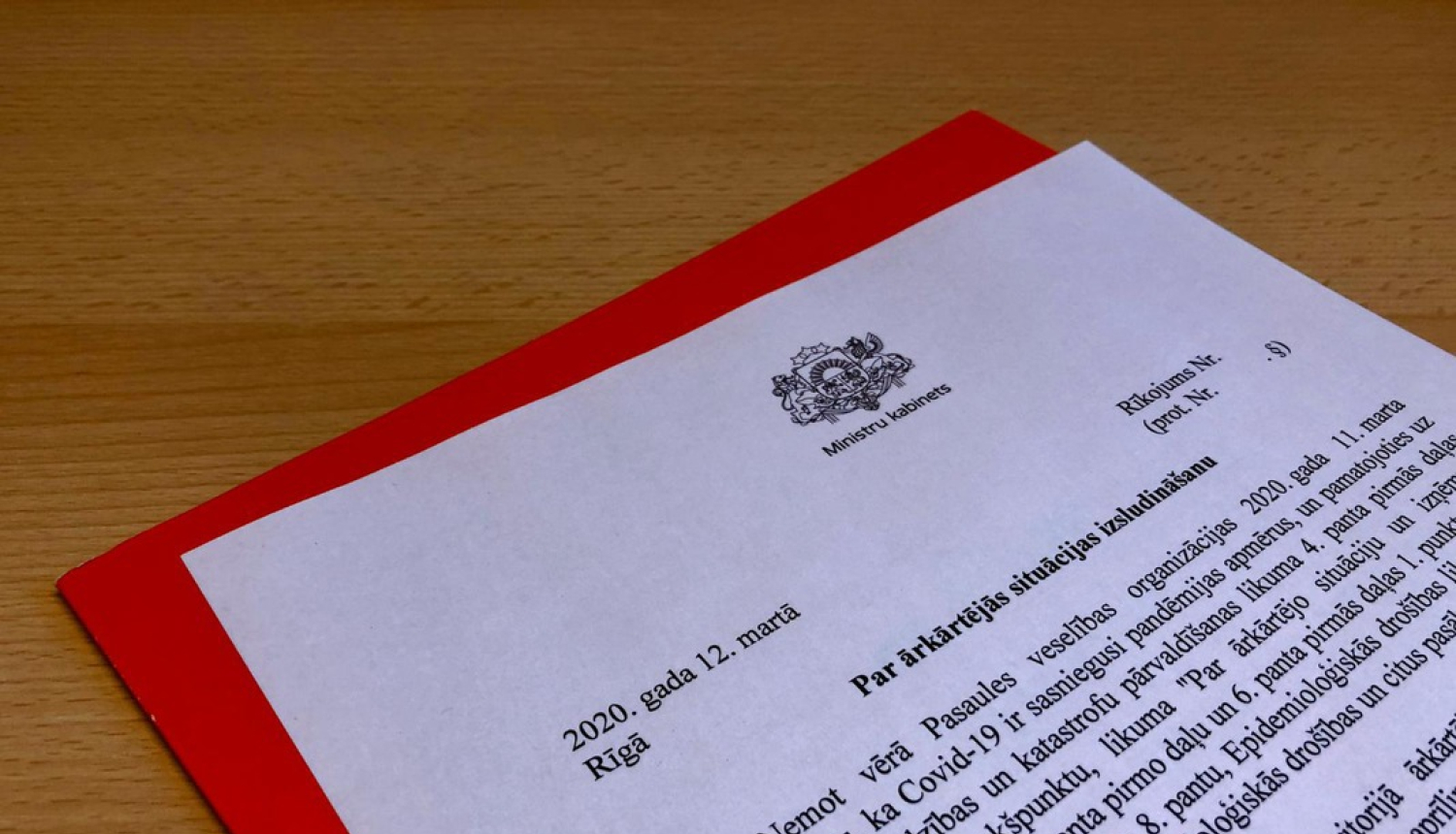 Latvijas valdības paziņojums