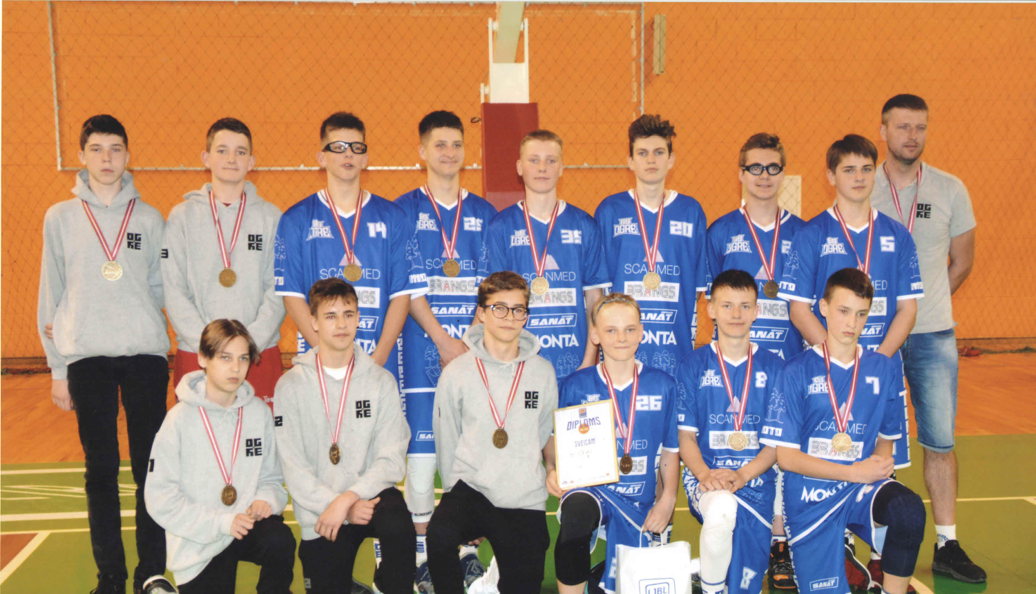BS Ogre U15 puišiem bronza Latvijas Jaunatnes basketbola līgas čempionātā