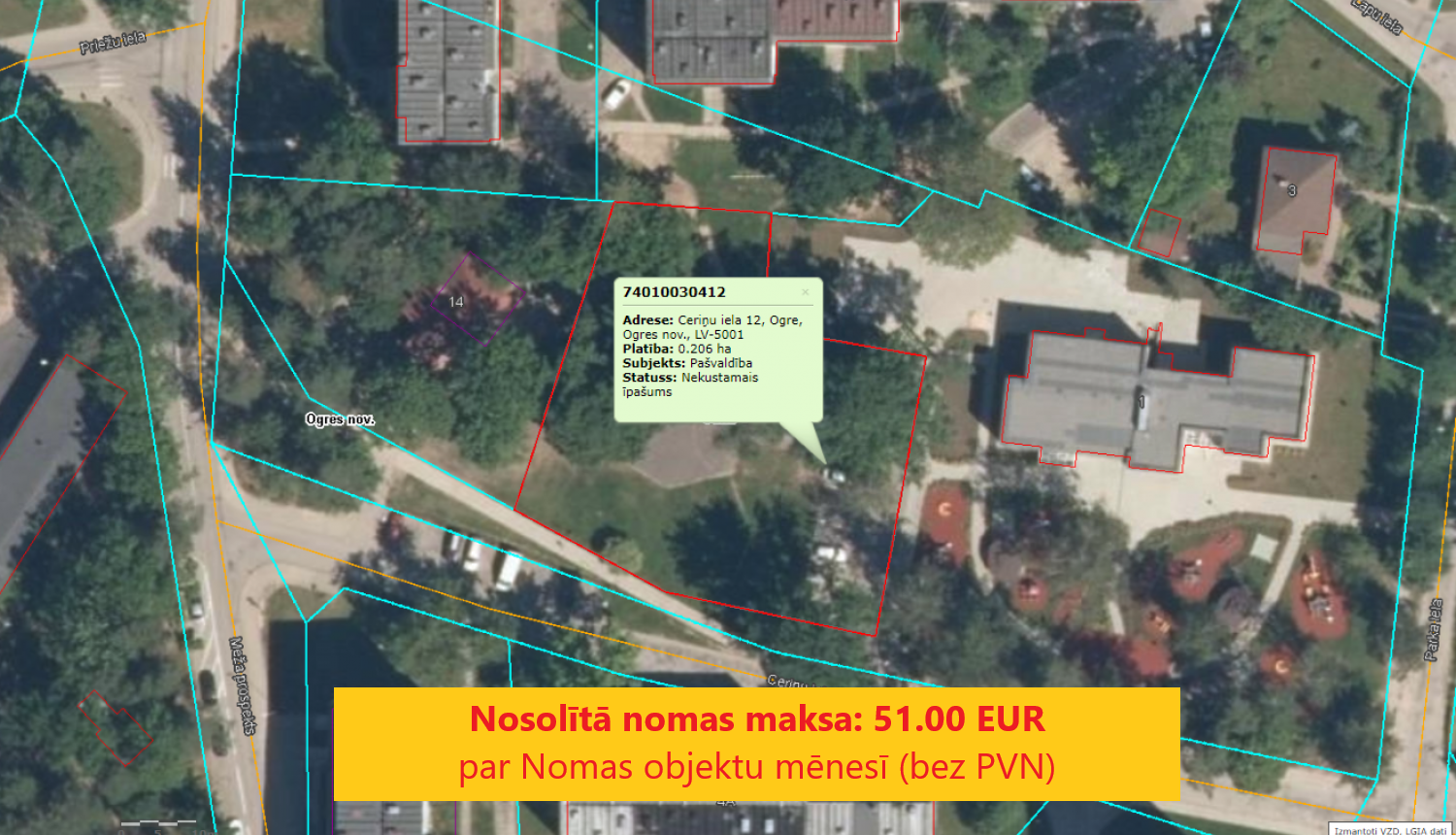 Noslēgusies izsole Ceriņu iela 12, Ogre