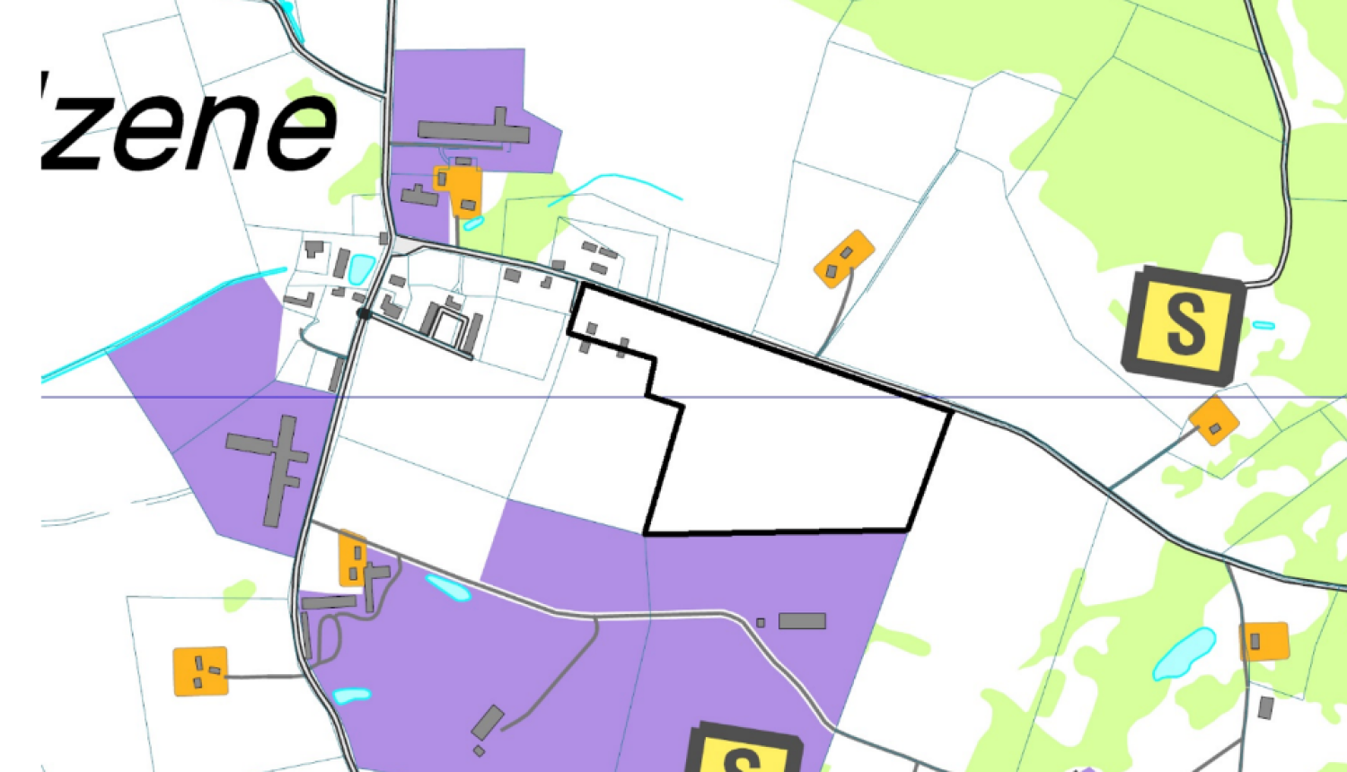 Teritorijas shēma ar zemes gabala novietojumu