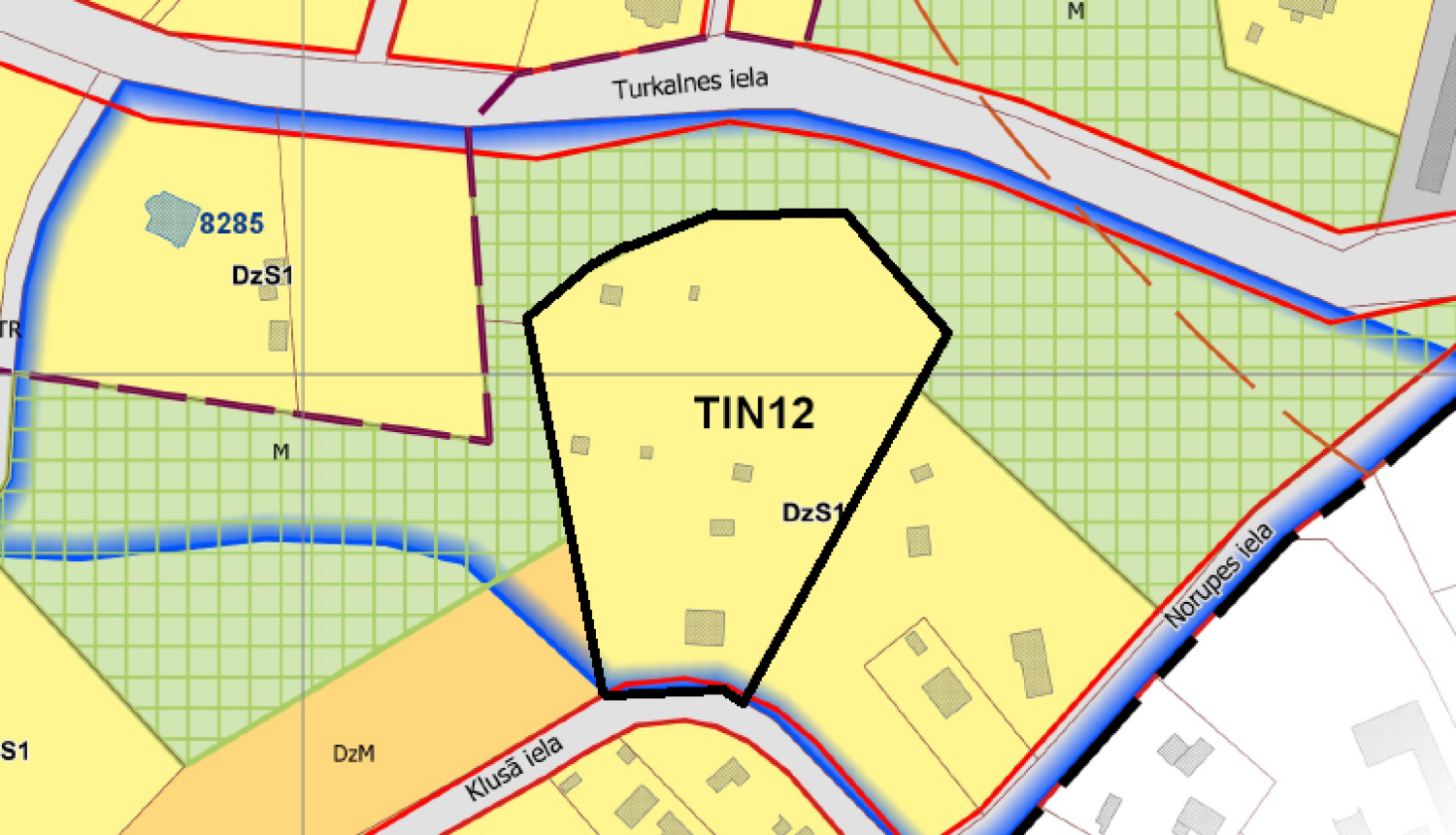 Teritorijas shēma ar zemes gabala novietojumu