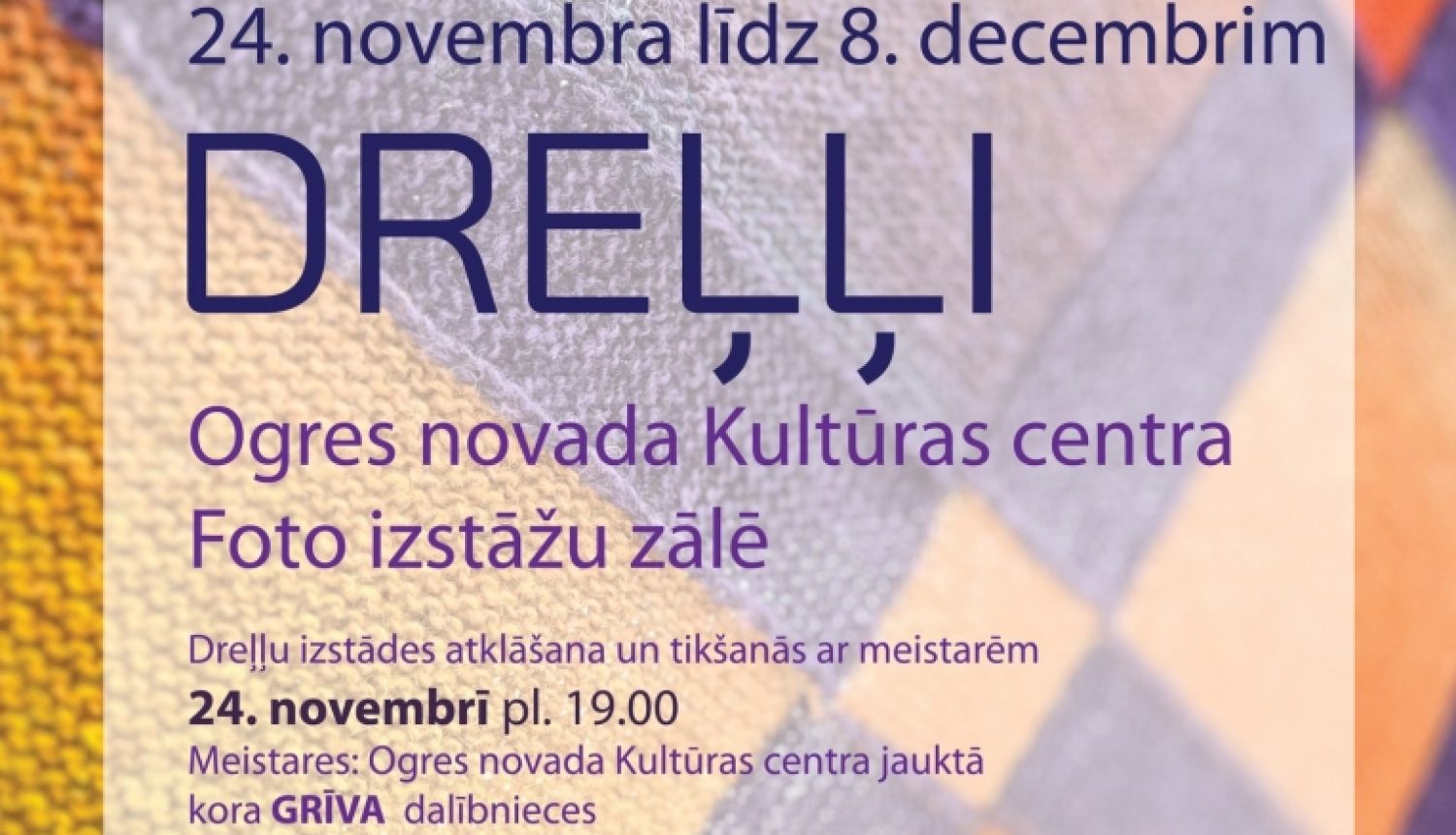 Dreļļi izstāde Ogrē plakāts 24.11.2023.