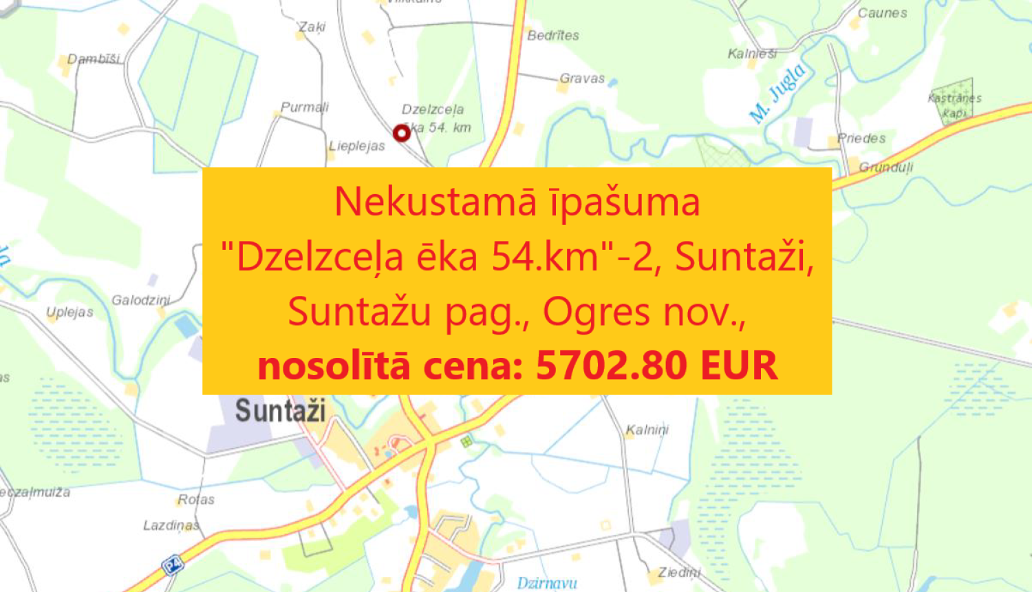 Nekustamais īpašums “Dzelzceļa ēka 54.km”-2 Suntažos, Suntažu pagastā
