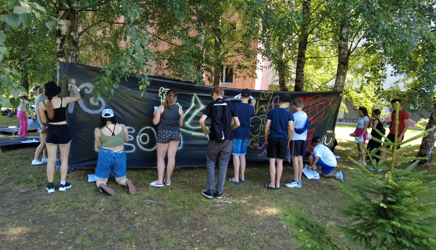 Ogrē notikusi grafiti meistarklase jauniešiem