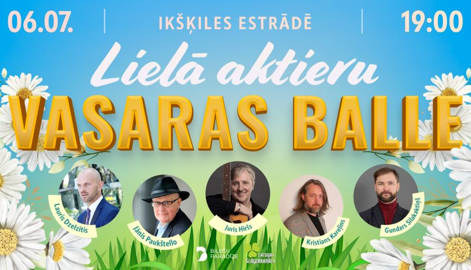 Afiša: 6. jūlijā plkst. 19.00 Ikšķiles estrādē Lielā aktieru vasaras balle.