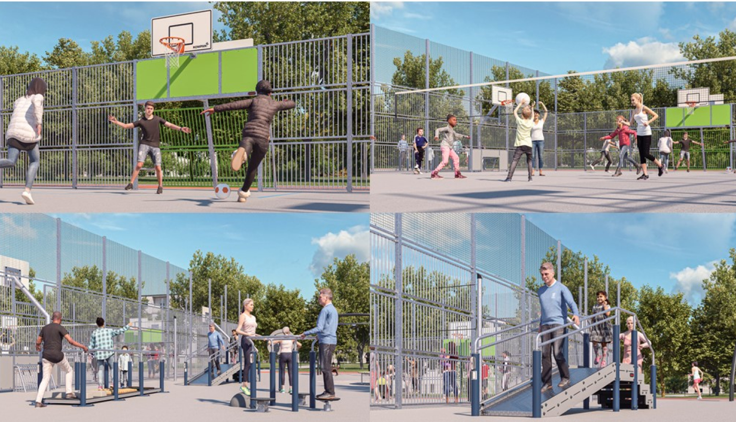 Jaunogres kvartāla projekta vizualizācijas kolāža