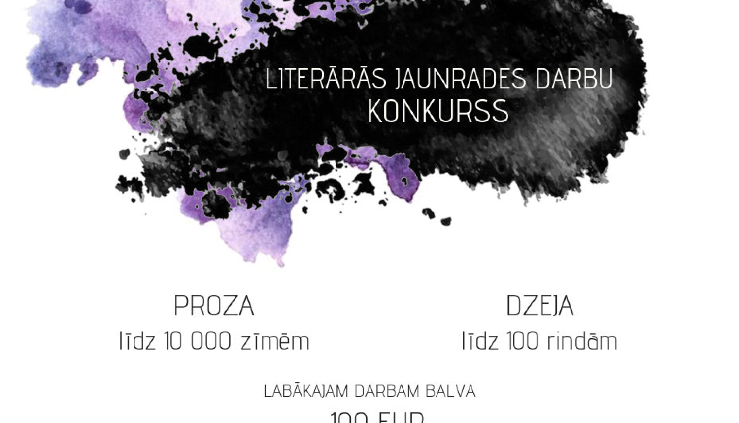 Aicina piedalīties literārās jaunrades darbu konkursā!