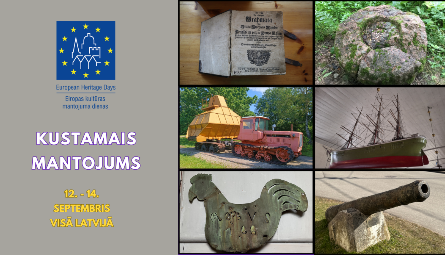 Eiropas kultūras mantojuma dienas 2025 - kustamais mantojums. Norise 13. un 14. septembrī Lielvārdes baznīcā un Krapes skaņumājā.