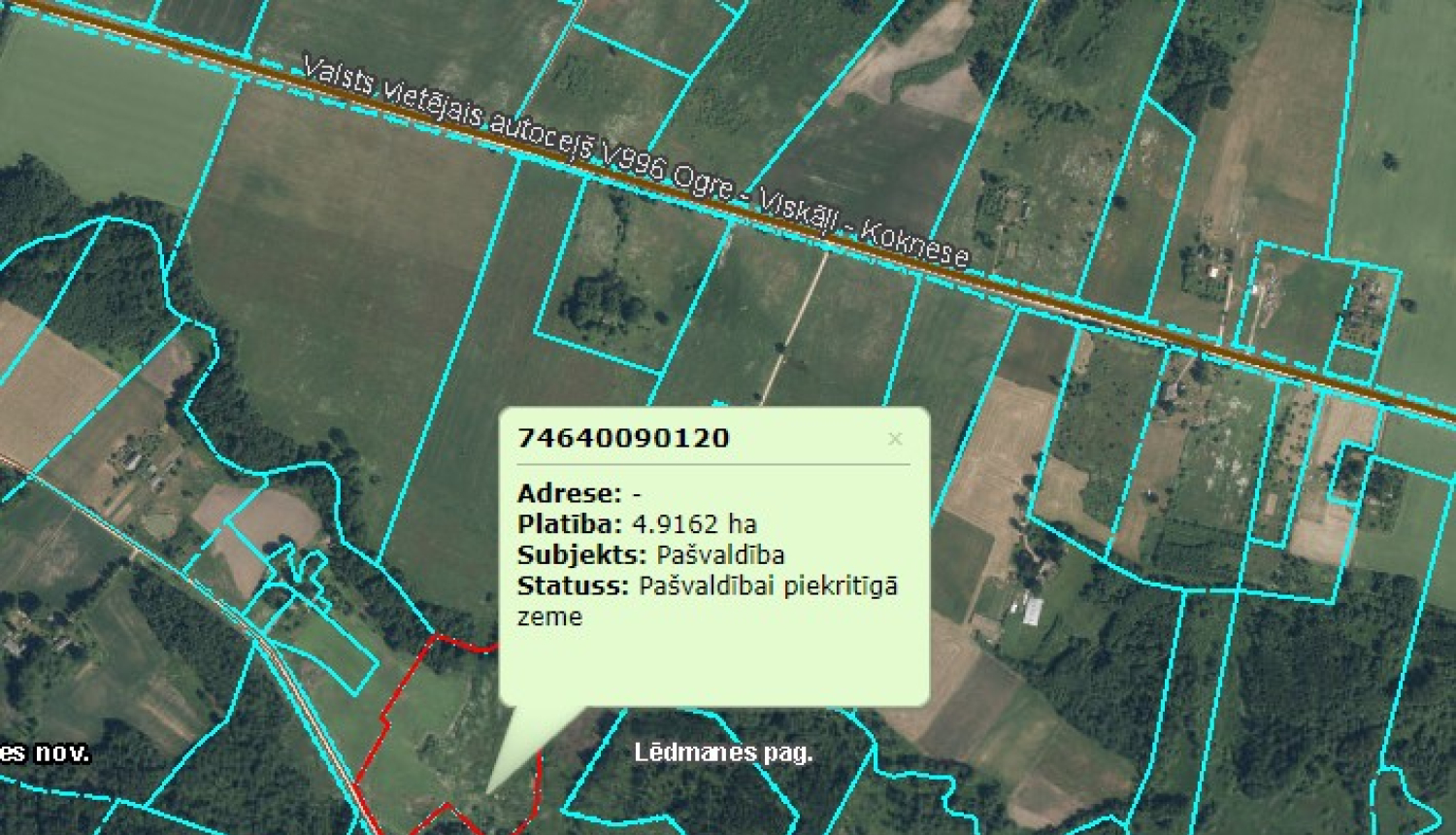 Zemes gabals nomai Lēdmanē