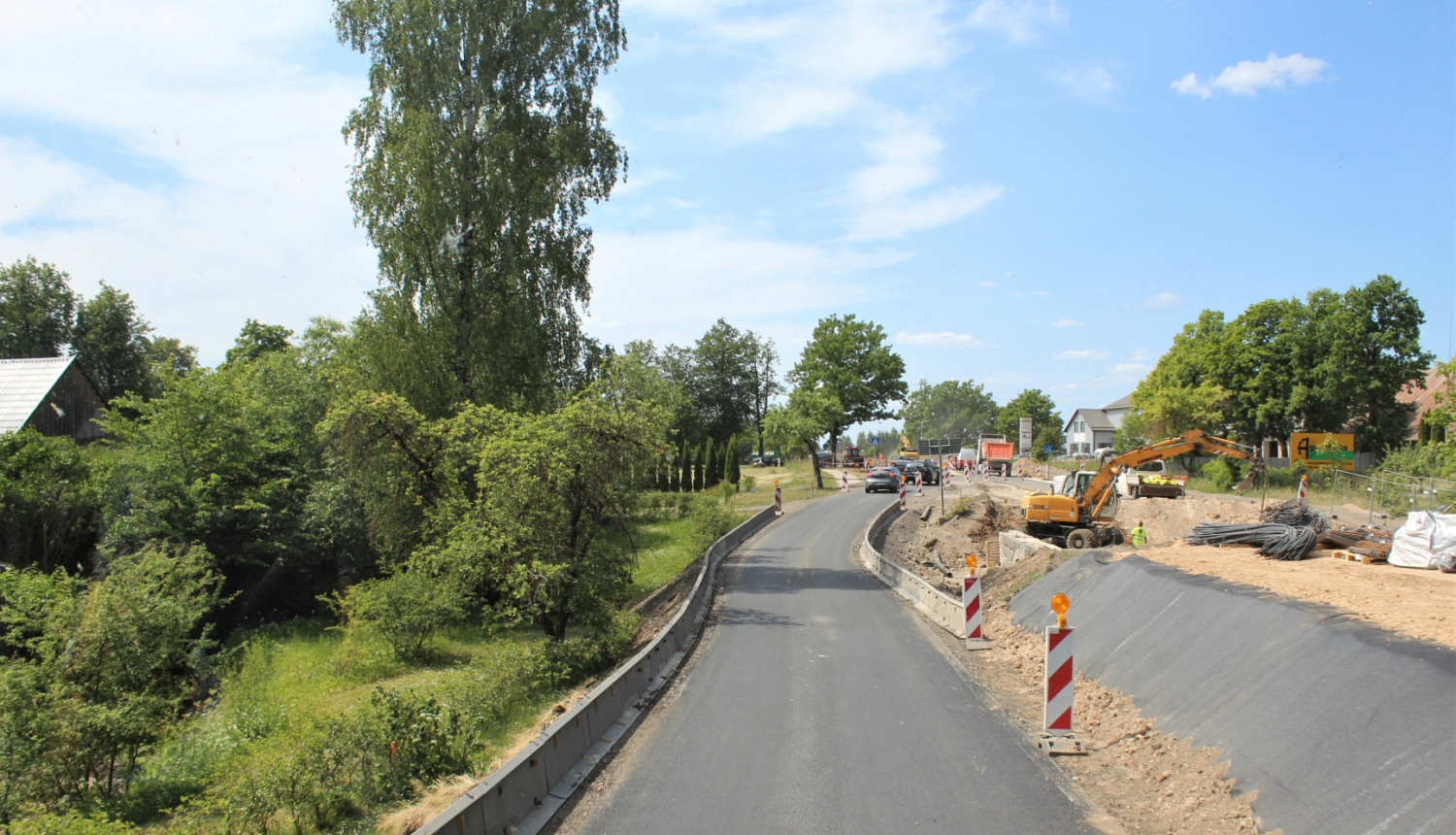 Būvdarbi Lielvārdē pie Rumbiņas 16.05.2023.