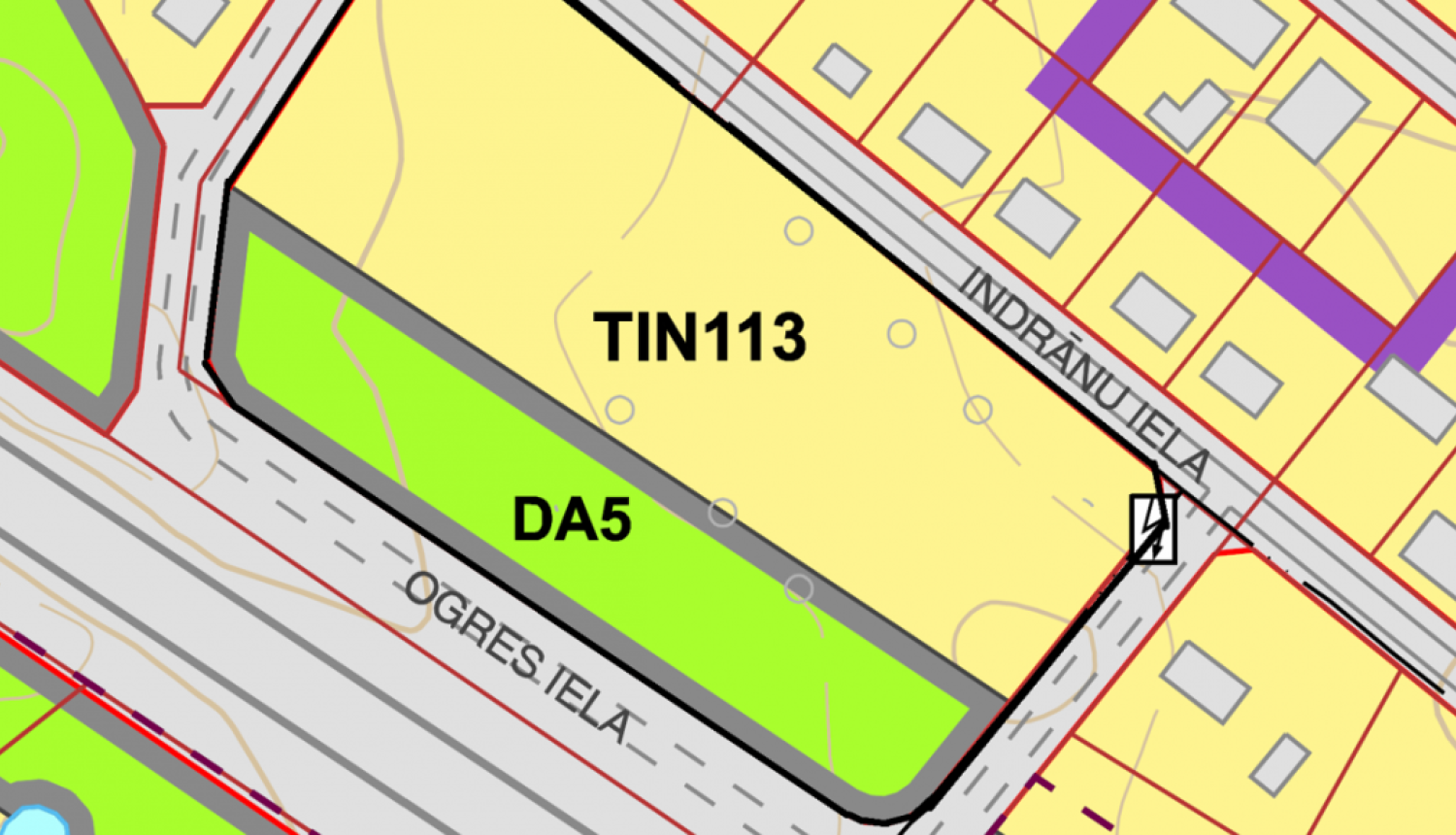 Teritorijas shēma ar zemes gabala novietojumu