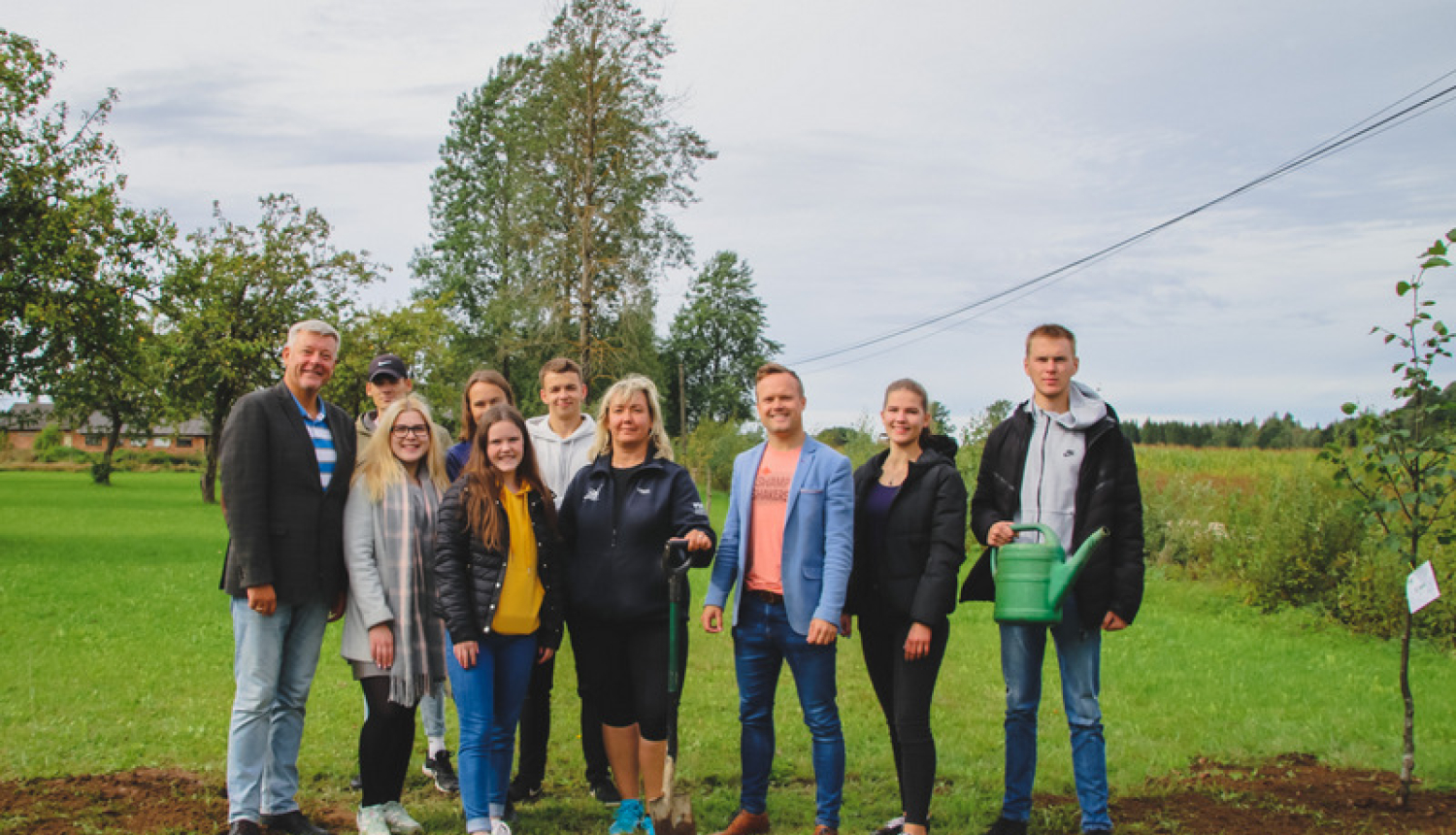 Madlienas pagastā tiek stādīta Holandes liepu aleja