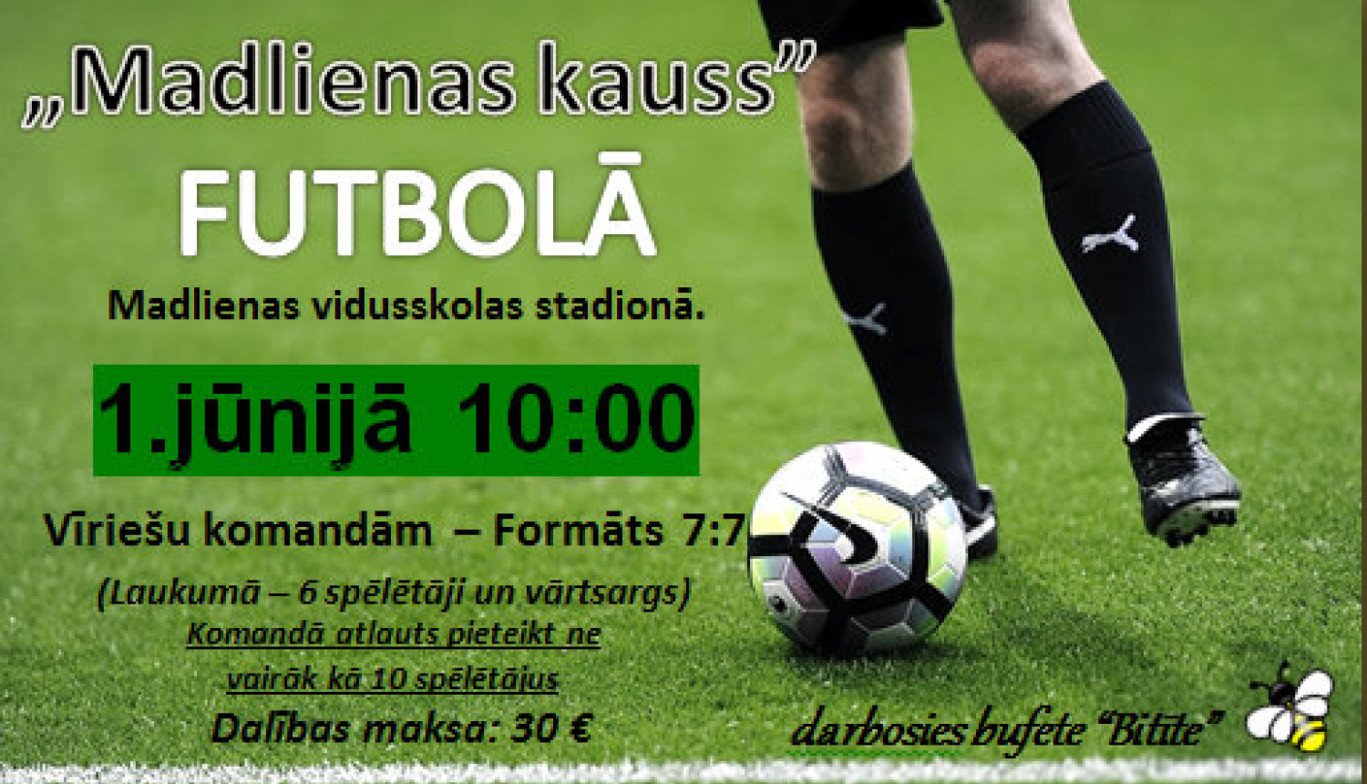 Madlienā notiks "Madlienas kausa" izcīņa futbolā