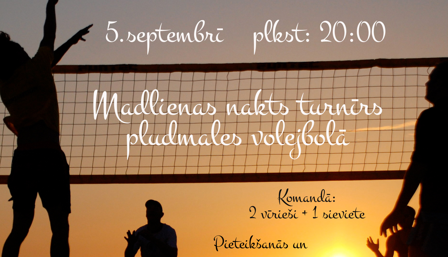 Pludmales volejbola nakts turnīrs Madlienā