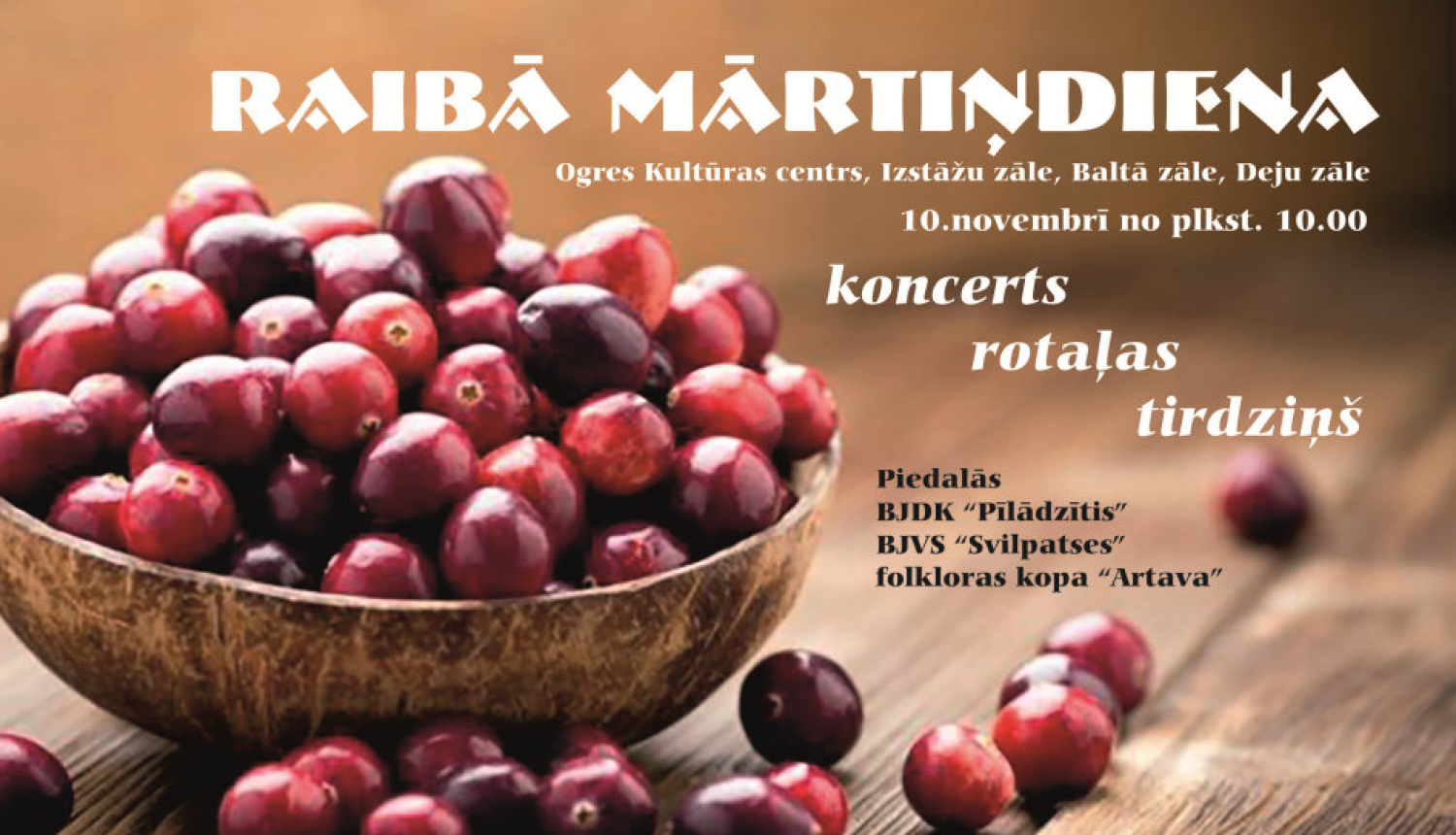 10. novembrī Ogrē svinēs Mārtiņdienu