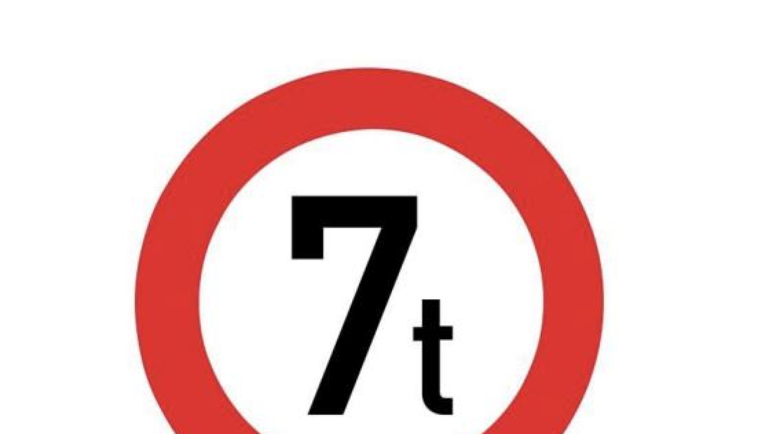 Ceļa zīme masas ierobežojums 7t