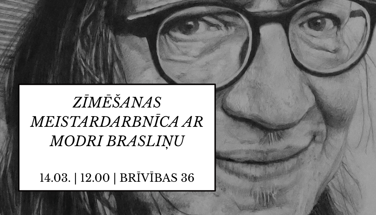 Zīmēšanas meistardarbnīca ar mākslinieku Modri Brasliņu Ogres Vēstures un mākslas muzejā 14. martā plkst. 12.00