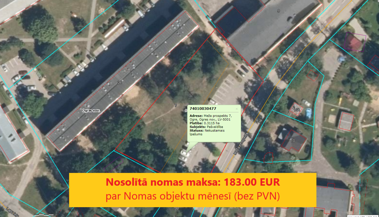 Rezultāts izsolei elektroauto uzlādes stacijas ierīkošanai Ogrē, Meža prospektā 7