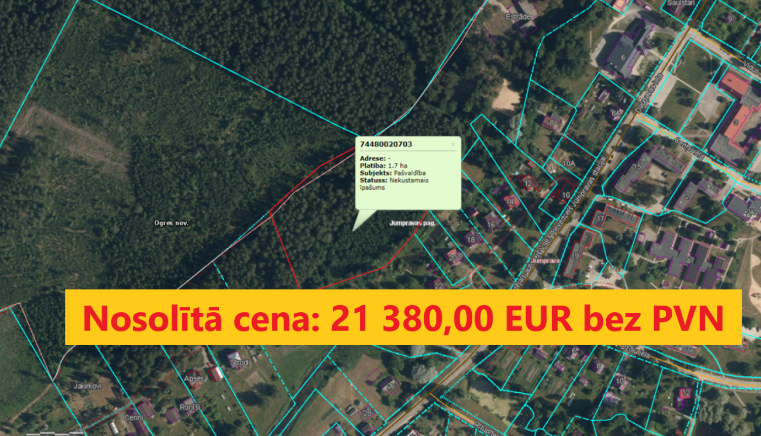 Izsoles "Meža gabali" rezultāts