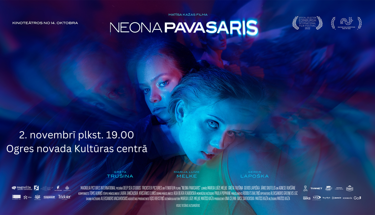 Ogres novada Kultūras centrā kino vakars ar filmu NEONA PAVASARIS
