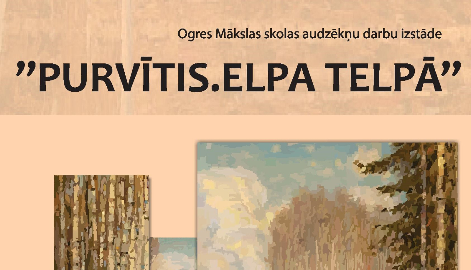 Ogres Mākslas skolā audzēkņu darbu izstāde PURVĪTIS.ELPA TELPĀ