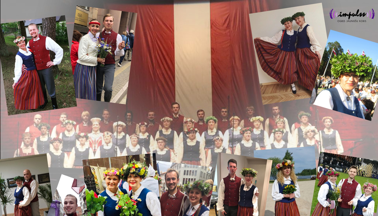 Ogres novada Kultūras centra amatierkolektīvi kuplina virtuālo tautastērpu gājienu