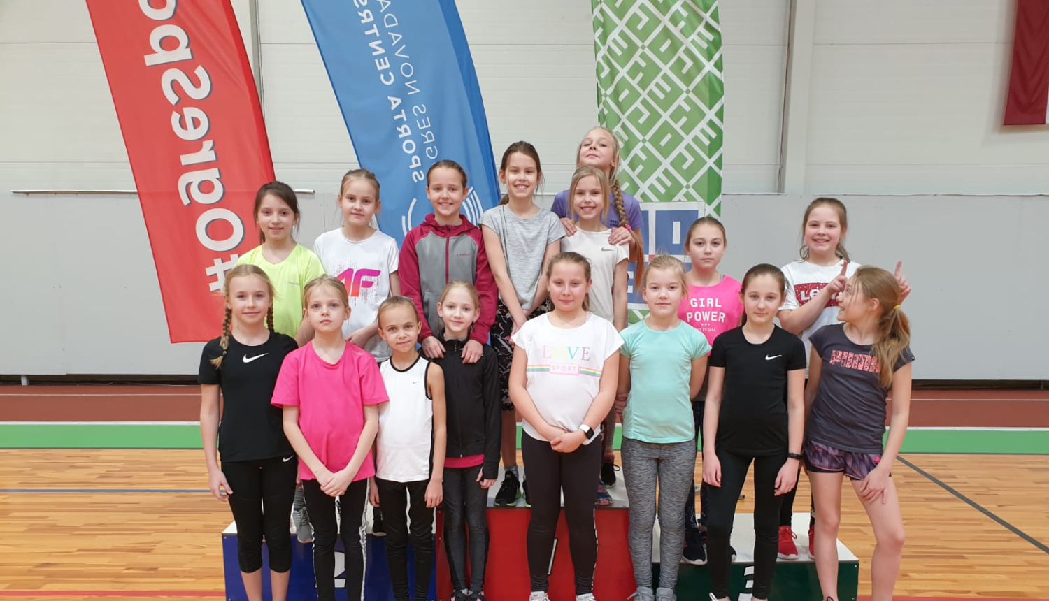 Ogres novada sporta centrā aizvadītās vieglatlētikas sacensības U-12 grupā