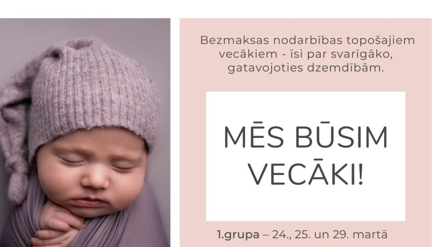 Nodarbības topošajiem vecākiem