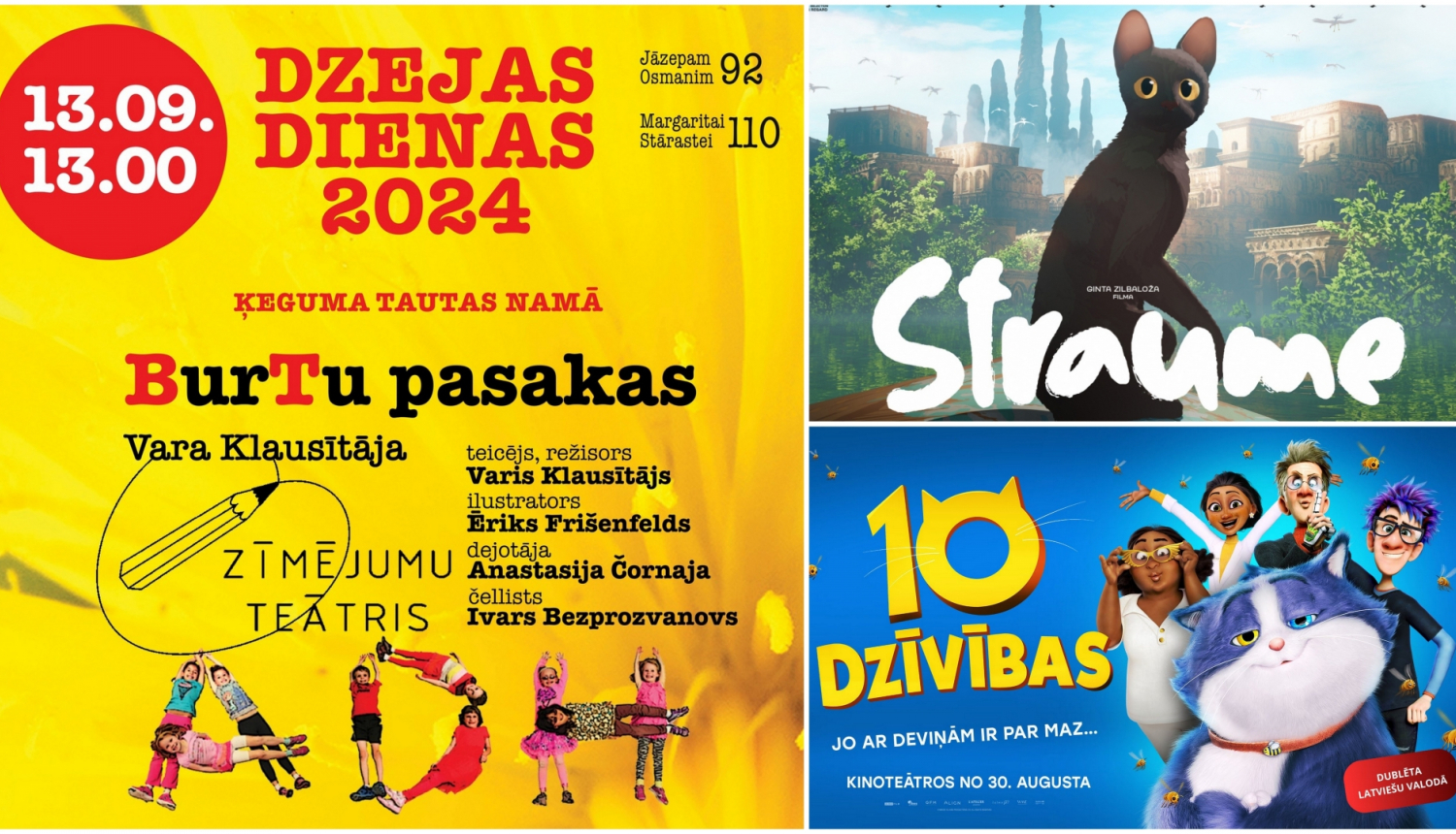 Pasākumu plakātu kolāža 09.2024.