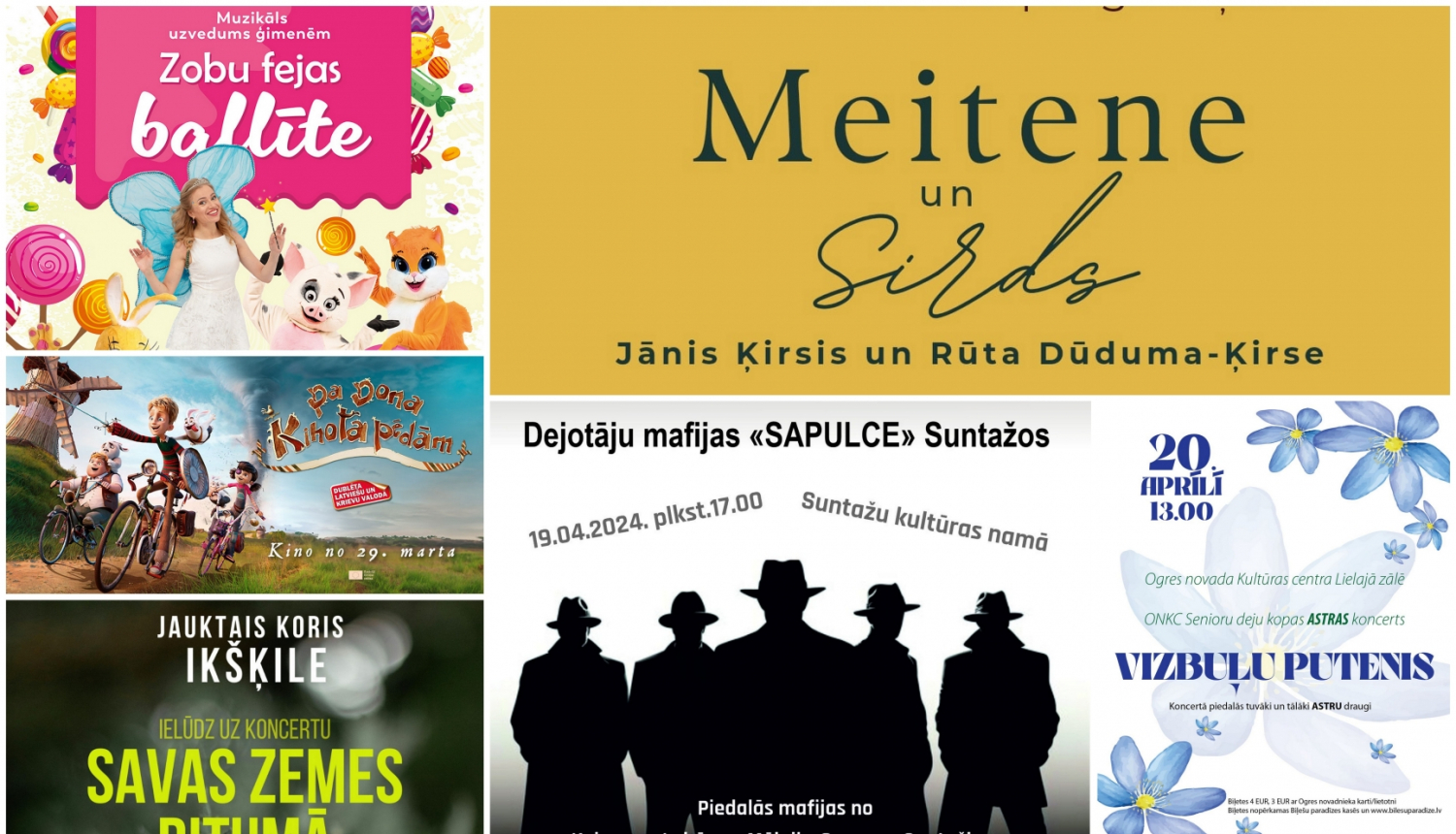 Ogres novada aprīļa pasākumu kolāža