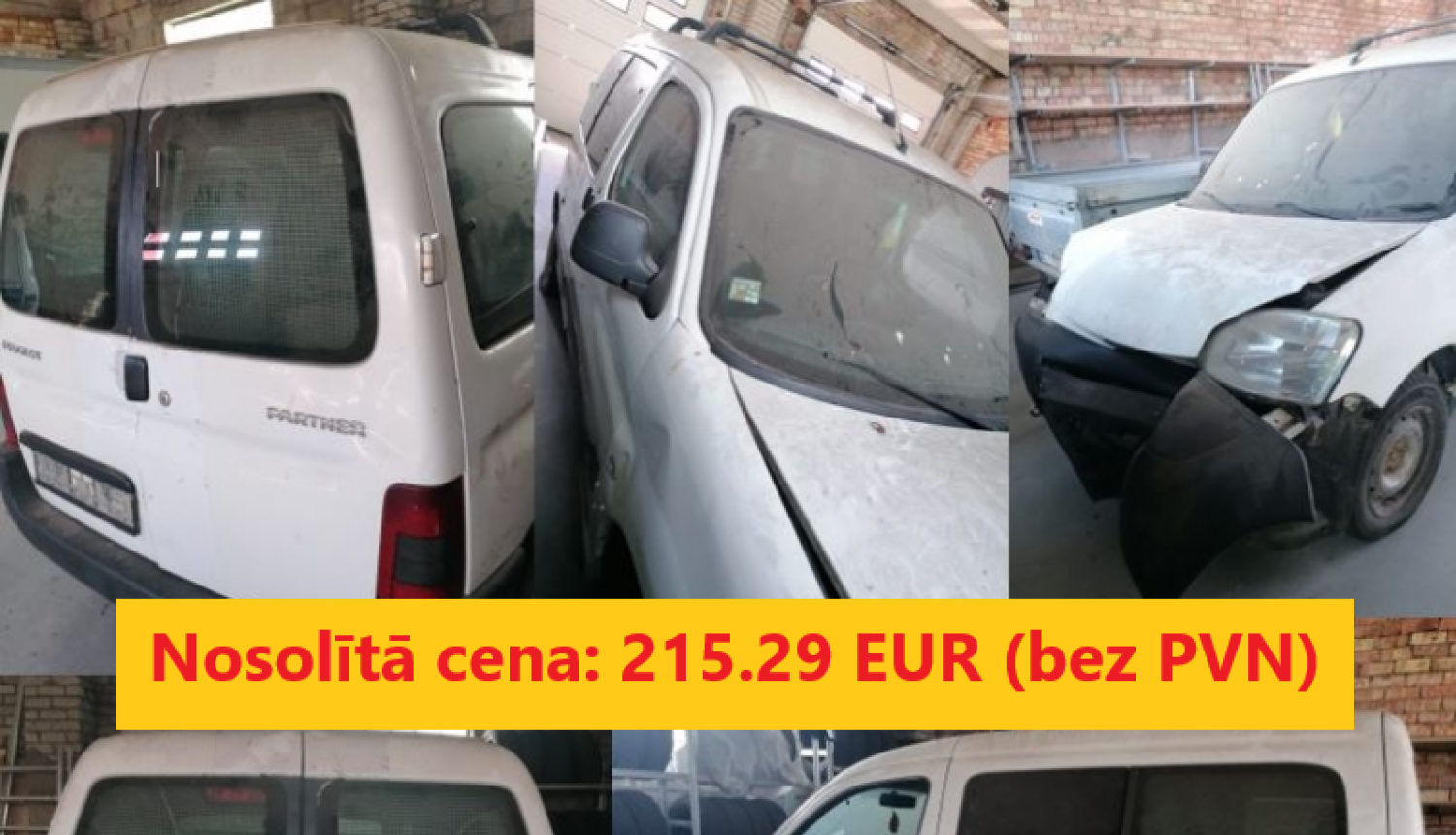 Transportlīdzekļa Peugeot 407 izsoles rezultāts