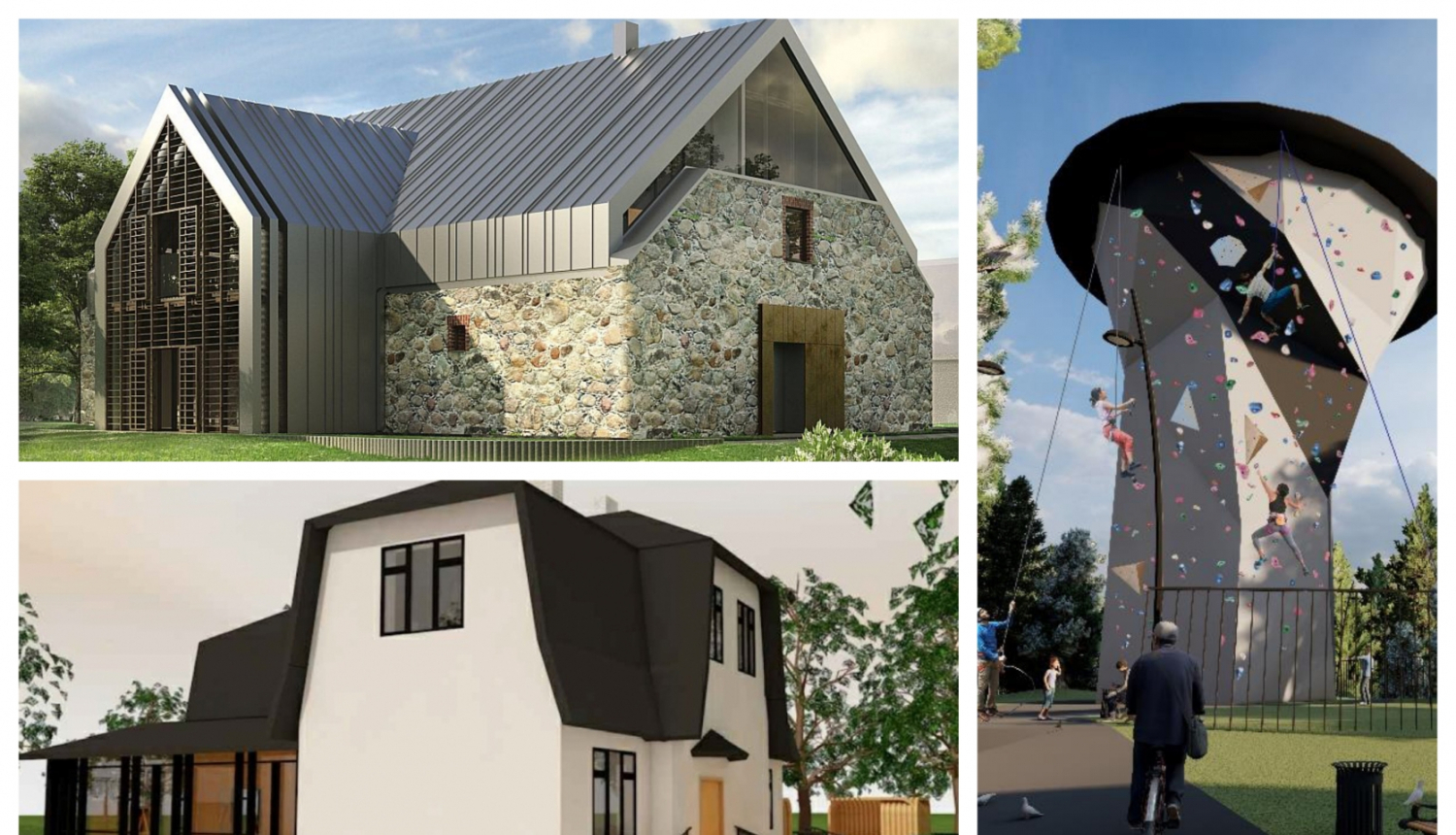 Taurupes muižas klēts, klinšu kāpšanas siena, Jauniešu māja