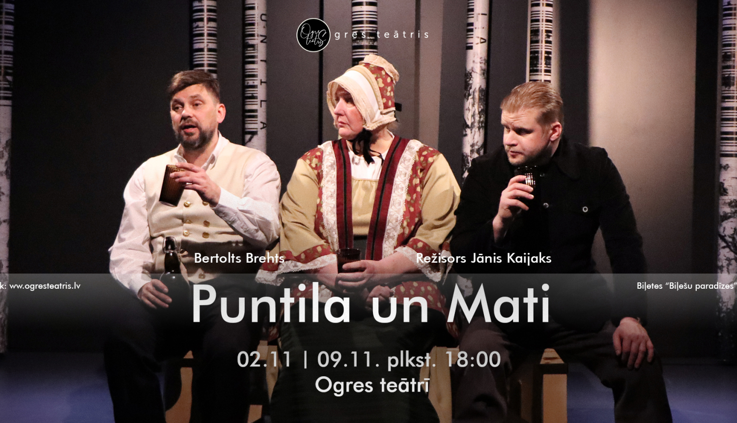 Muzikāla komēdija PUNTILA UN MATI Ogres teātrī 11.2024.