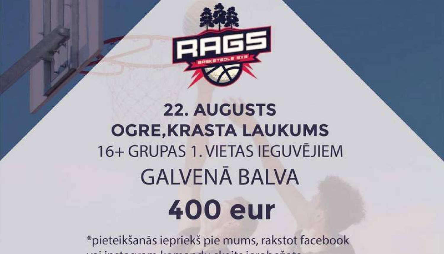 22. augustā Krasta laukumā RAGS ielu basketbola turnīrs