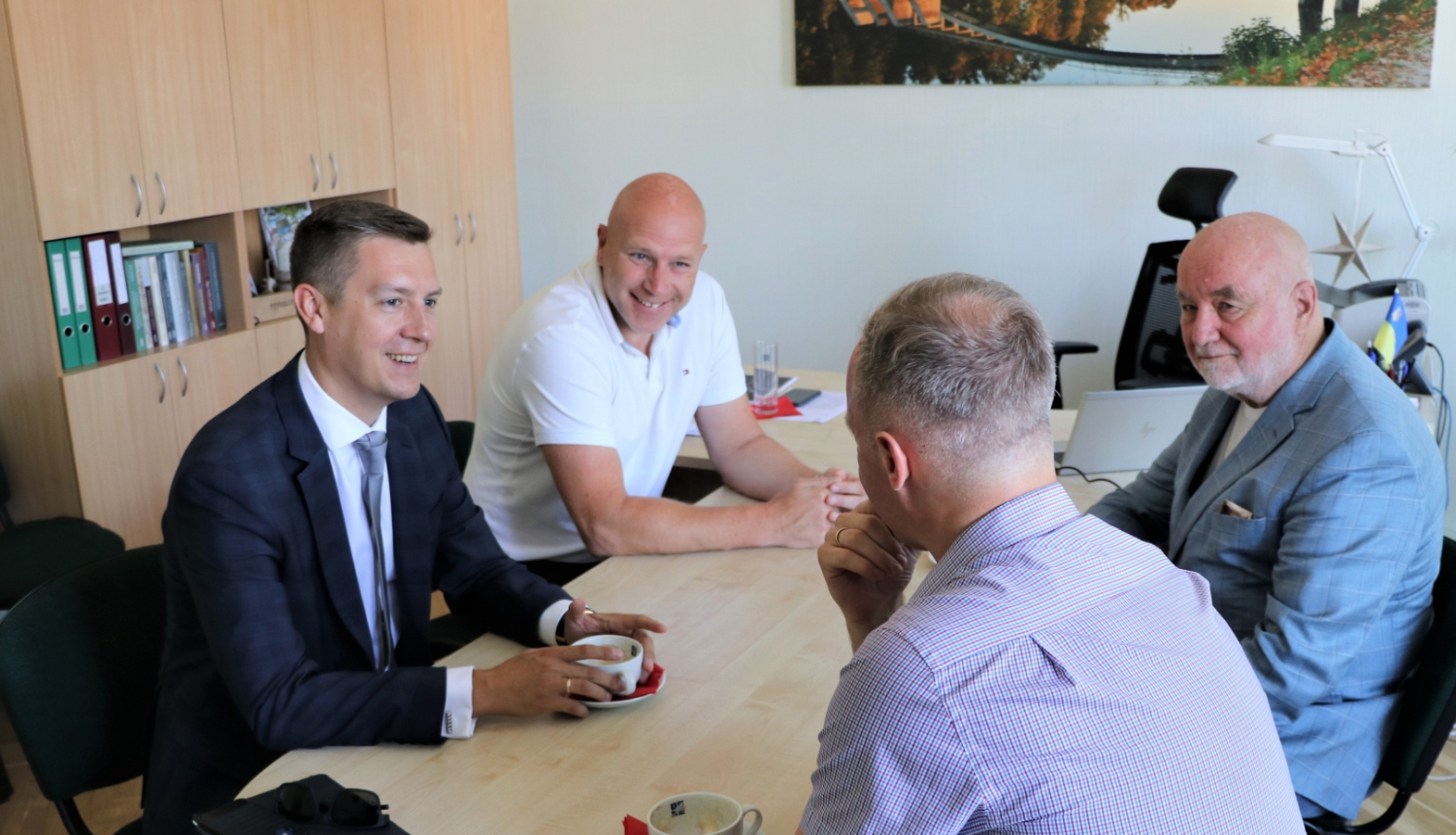 Tikšanās ar RTU pārstāvjiem Artūru Zepu un Egīlu Dzelzīti