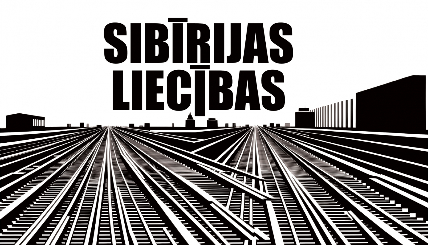 Vizuālis izstādei "Sibīrijas liecības" - daudz dzelzceļa sliežu