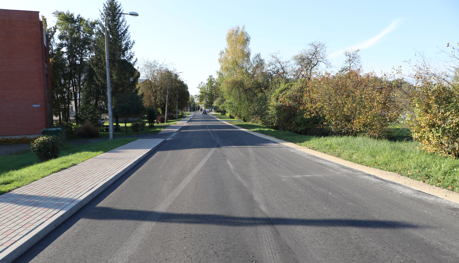 Atjaunots asfaltbetona segums Steigu ielā, Ogresgalā