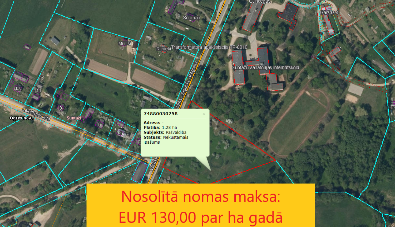 Nekustamā īpašuma Strēlnieki, Suntažu pagasts, Ogres novads izsoles rezultāts