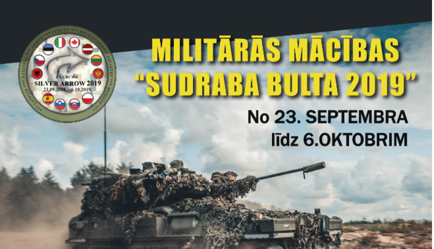 militārajās mācībās “Sudraba bulta 2019” trenēs bruņoto spēku sadarbību