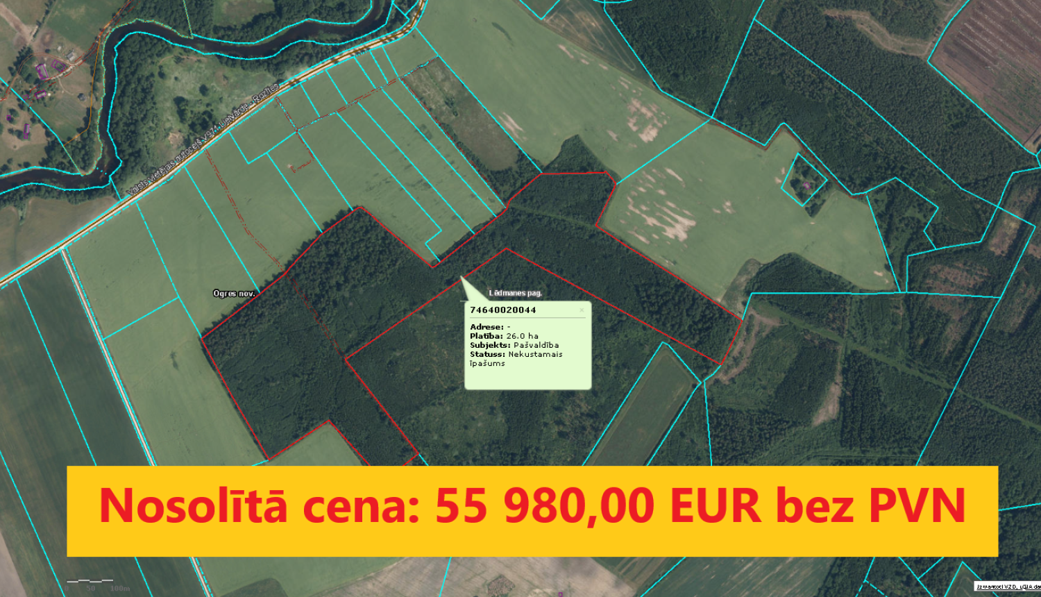 Izsoles "Mežaudzes cirsma "Sūnas"" rezultāts