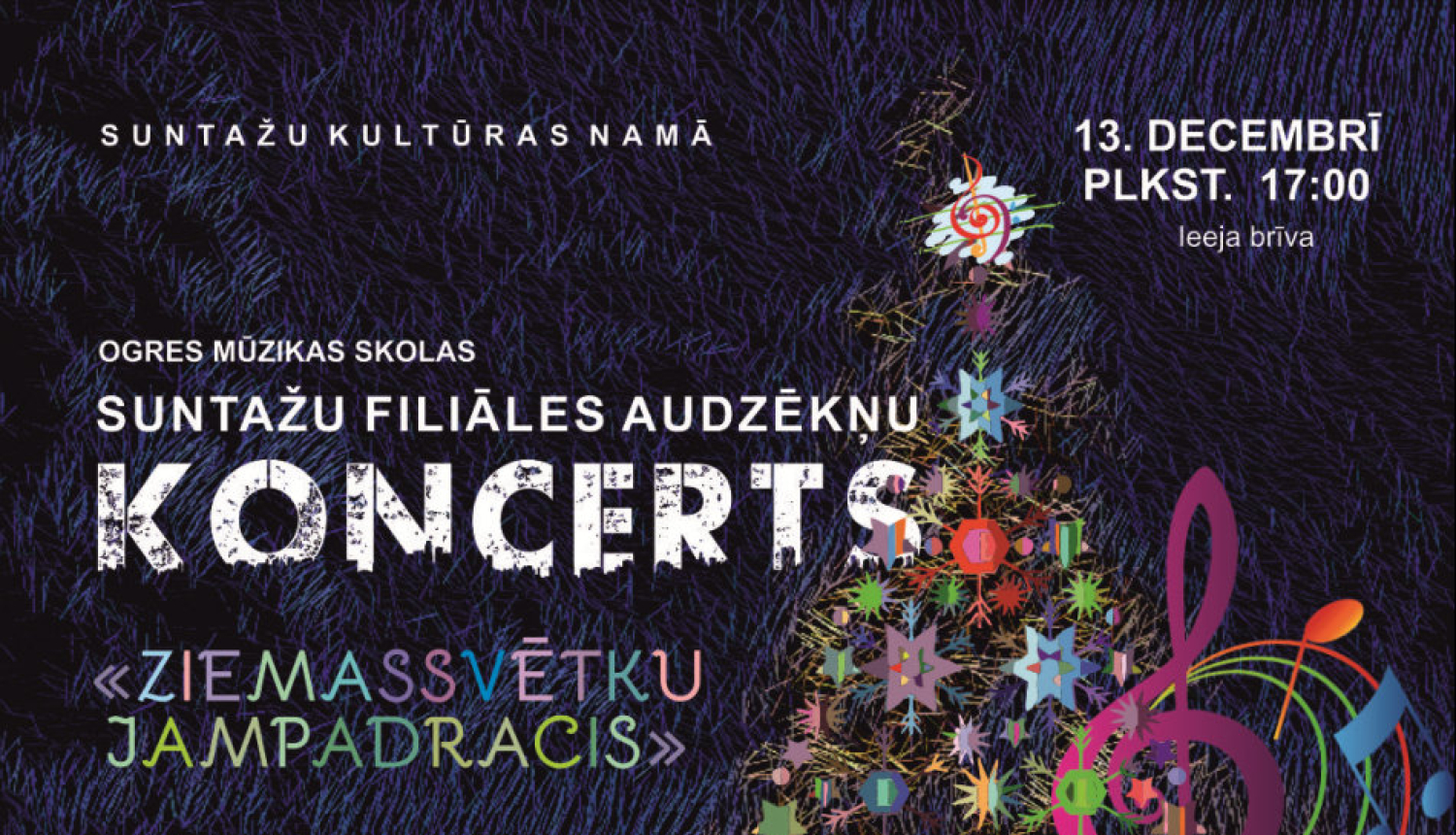 Suntažos notiks koncerts “Ziemassvētku  jampadracis”