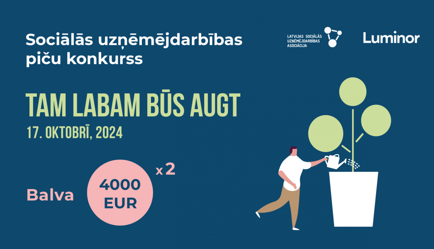 Sociālās uzņēmējdarbības piču konkurss "Tam labam būs augt" 17. oktobrī, 2024.